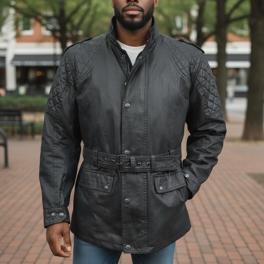 Oxford Legend Wax Cotton Motorcycle Protection Jacket Sz S Small Padded‎ Biker